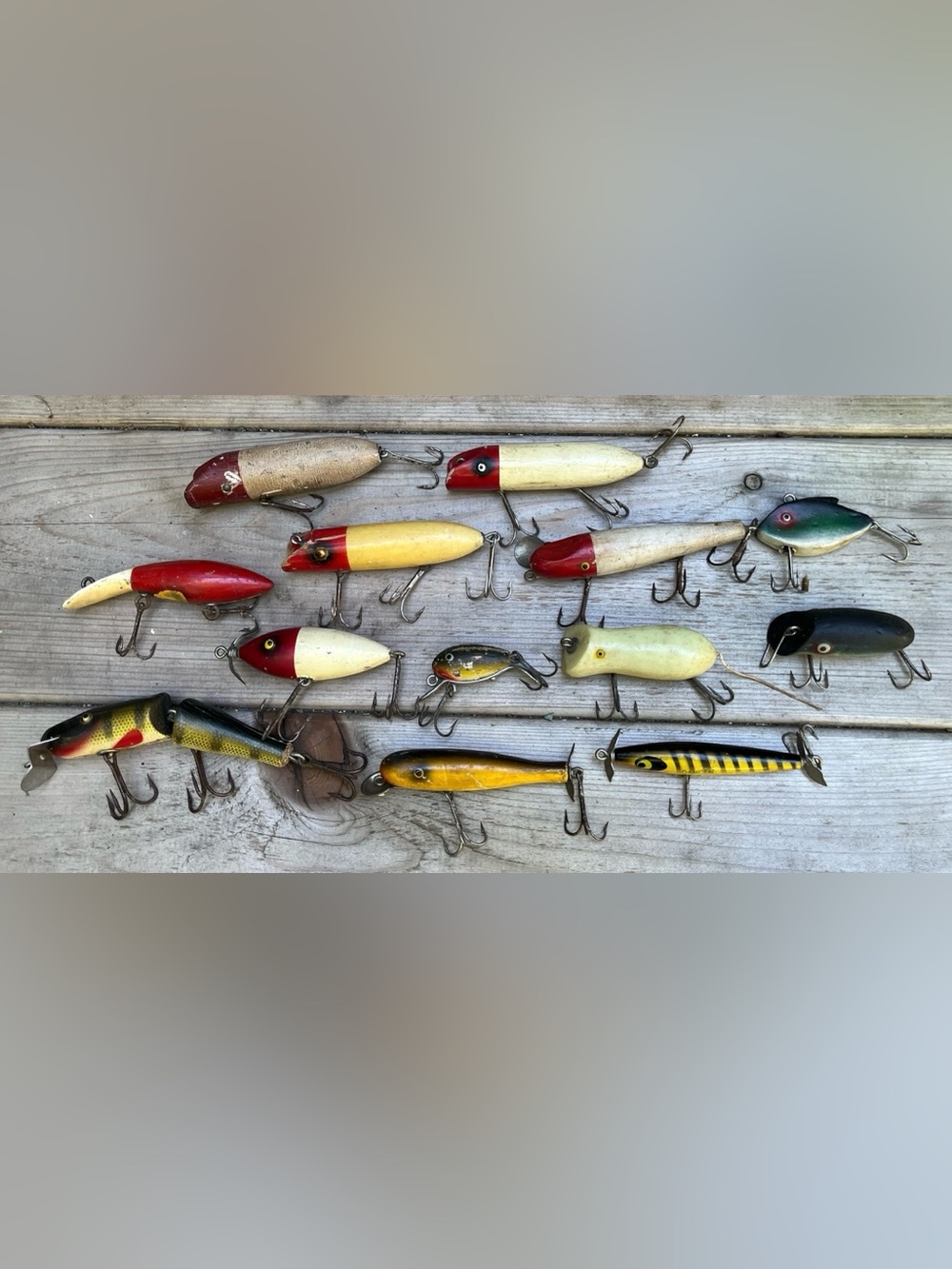 Antique 1940’s Wood Fishing Lure Lot
